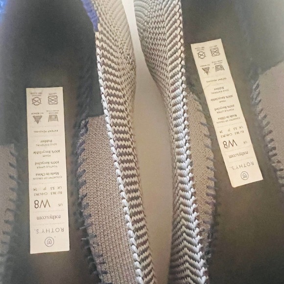 Rothy’s The Point Cloud Grey Birdseye Flat Shoes Size 8 - Picture 7 of 11